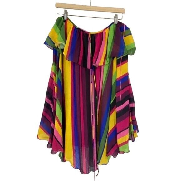 Amur Sevyn Halter Mini Dress Colorful Flowy Party Women's 12 - Picture 4 of 12